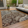 Piper Looms Chantille Swirl ACN1078 Brown Machine Washable Area Rug Outdoor Lifestyle Image Feature