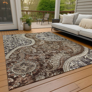 Piper Looms Chantille Swirl ACN1078 Brown Machine Washable Area Rug Outdoor Lifestyle Image Feature