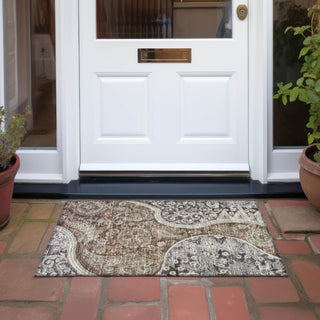 Piper Looms Chantille Swirl ACN1078 Brown Machine Washable Area Rug Scatter Outdoor Lifestyle Image Feature