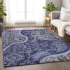 Piper Looms Chantille Swirl ACN1078 Navy Machine Washable Area Rug Lifestyle Image Feature