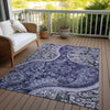 Piper Looms Chantille Swirl ACN1078 Navy Machine Washable Area Rug Outdoor Lifestyle Image Feature