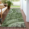Piper Looms Chantille Swirl ACN1078 Olive Machine Washable Area Rug Runner Outdoor Lifestyle Image Feature