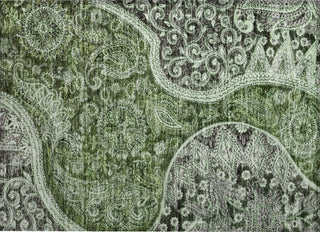 Piper Looms Chantille Swirl ACN1078 Olive Machine Washable Area Rug Scatter Main Image