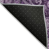 Piper Looms Chantille Swirl ACN1078 Purple Machine Washable Area Rug Backing Image