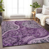 Piper Looms Chantille Swirl ACN1078 Purple Machine Washable Area Rug Lifestyle Image Feature