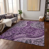 Piper Looms Chantille Swirl ACN1078 Purple Machine Washable Area Rug Lifestyle Image Feature