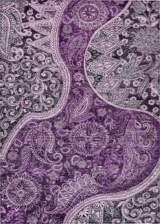 Piper Looms Chantille Swirl ACN1078 Purple Machine Washable Area Rug main image