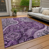 Piper Looms Chantille Swirl ACN1078 Purple Machine Washable Area Rug Outdoor Lifestyle Image Feature