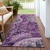 Piper Looms Chantille Swirl ACN1078 Purple Machine Washable Area Rug Runner Outdoor Lifestyle Image Feature
