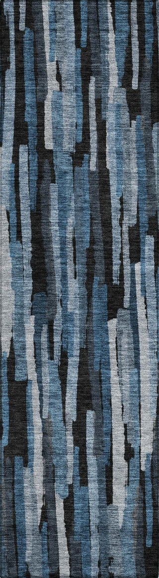 Piper Looms Chantille Stripes ACN1079 Blue Machine Washable Area Rug Runner Main Image