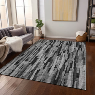 Piper Looms Chantille Stripes ACN1079 Gray Machine Washable Area Rug Lifestyle Image Feature