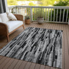 Piper Looms Chantille Stripes ACN1079 Gray Machine Washable Area Rug Outdoor Lifestyle Image Feature