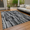 Piper Looms Chantille Stripes ACN1079 Gray Machine Washable Area Rug Outdoor Lifestyle Image Feature
