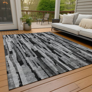 Piper Looms Chantille Stripes ACN1079 Gray Machine Washable Area Rug Outdoor Lifestyle Image Feature