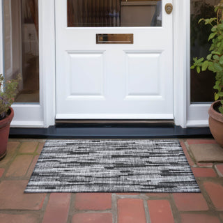 Piper Looms Chantille Stripes ACN1079 Gray Machine Washable Area Rug Scatter Outdoor Lifestyle Image Feature