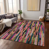 Piper Looms Chantille Stripes ACN1079 Pink Machine Washable Area Rug Lifestyle Image Feature