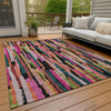 Piper Looms Chantille Stripes ACN1079 Pink Machine Washable Area Rug Outdoor Lifestyle Image Feature