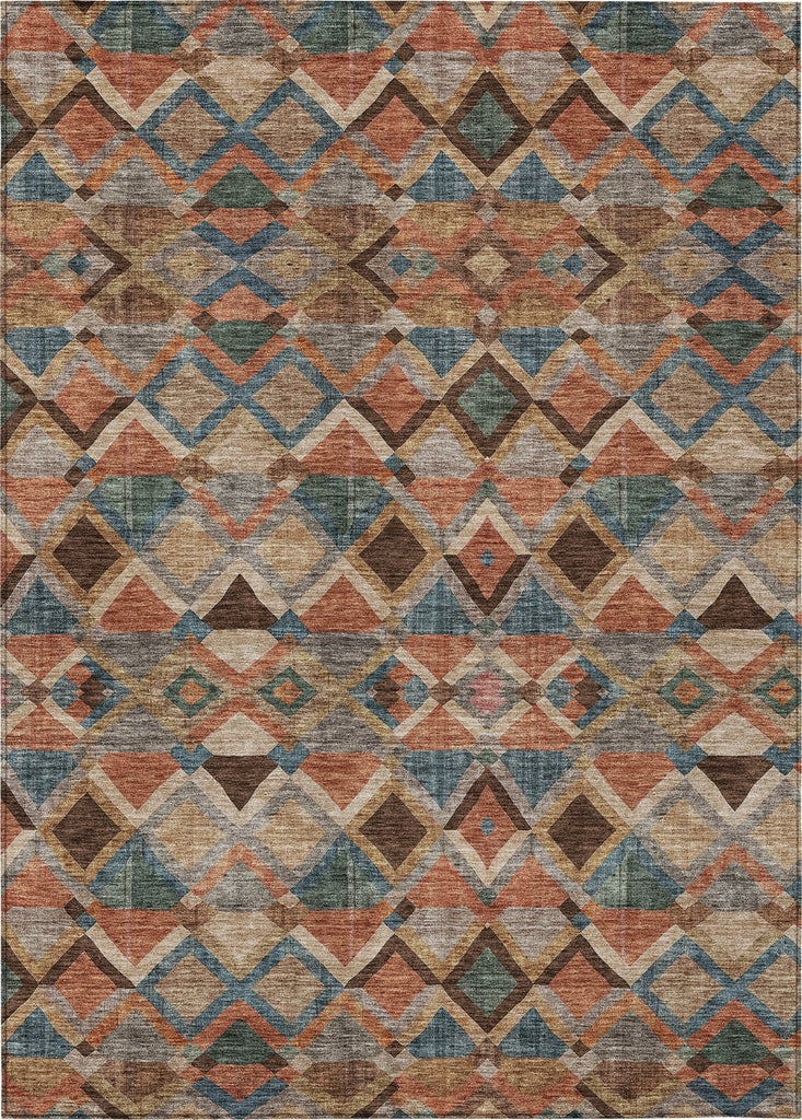 Piper Looms Chantille Geometric ACN1080 Brown Machine Washable Area Rug main image