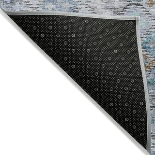 Piper Looms Chantille Geometric ACN1081 Blue Machine Washable Area Rug Backing Image