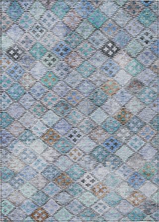 Piper Looms Chantille Geometric ACN1081 Blue Machine Washable Area Rug main image