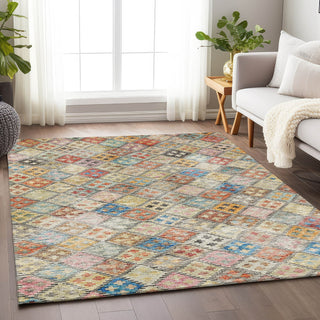 Piper Looms Chantille Geometric ACN1081 Paprika Machine Washable Area Rug Lifestyle Image Feature