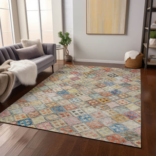 Piper Looms Chantille Geometric ACN1081 Paprika Machine Washable Area Rug Lifestyle Image Feature