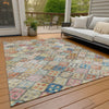 Piper Looms Chantille Geometric ACN1081 Paprika Machine Washable Area Rug Outdoor Lifestyle Image Feature