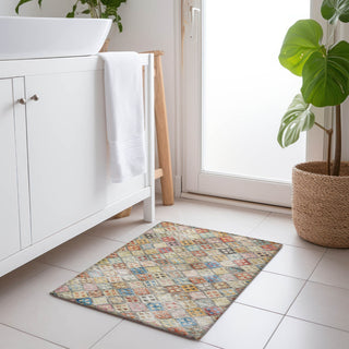 Piper Looms Chantille Geometric ACN1081 Paprika Machine Washable Area Rug Scatter Lifestyle Image Feature