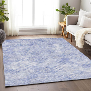Piper Looms Chantille Geometric ACN1081 Sky Machine Washable Area Rug Lifestyle Image Feature