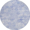 Piper Looms Chantille Geometric ACN1081 Sky Machine Washable Area Rug Round Main Image