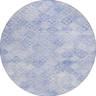 Piper Looms Chantille Geometric ACN1081 Sky Machine Washable Area Rug Round Main Image