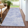 Piper Looms Chantille Geometric ACN1081 Sky Machine Washable Area Rug Runner Outdoor Lifestyle Image Feature