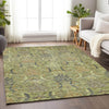 Piper Looms Chantille Damask ACN1082 Aloe Machine Washable Area Rug Lifestyle Image Feature