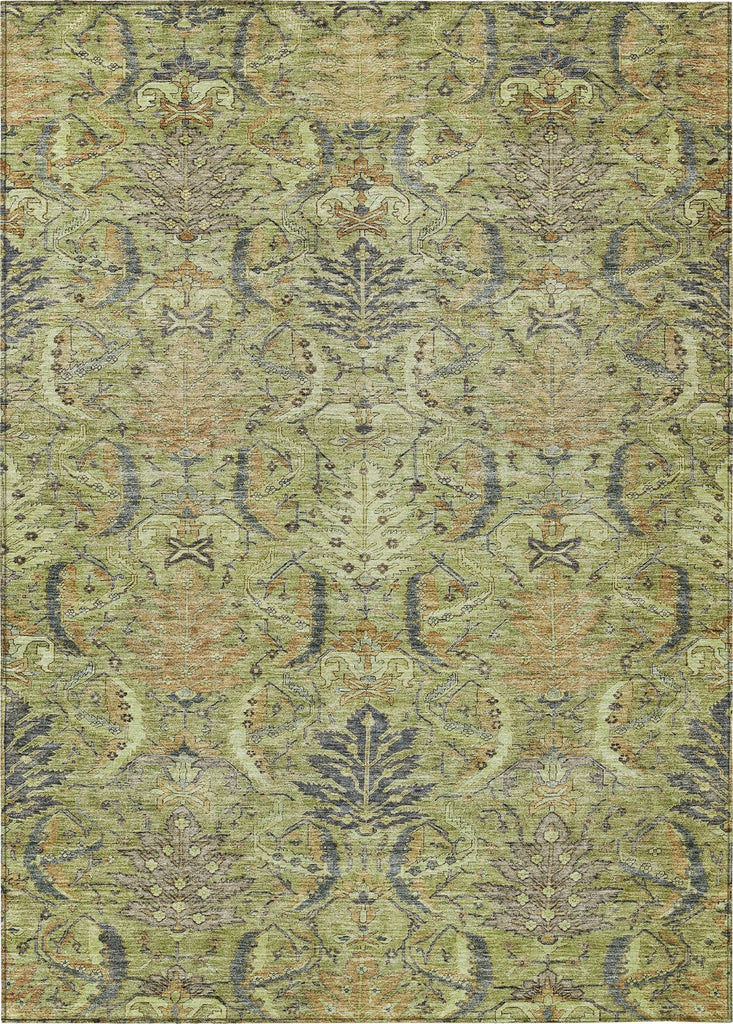 Piper Looms Chantille Damask ACN1082 Aloe Machine Washable Area Rug main image