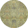 Piper Looms Chantille Damask ACN1082 Aloe Machine Washable Area Rug Round Main Image