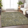 Piper Looms Chantille Damask ACN1082 Taupe Machine Washable Area Rug Lifestyle Image Feature