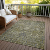Piper Looms Chantille Damask ACN1082 Taupe Machine Washable Area Rug Outdoor Lifestyle Image Feature