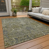 Piper Looms Chantille Damask ACN1082 Taupe Machine Washable Area Rug Outdoor Lifestyle Image Feature