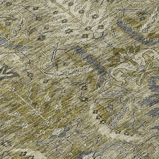 Piper Looms Chantille Damask ACN1082 Taupe Machine Washable Area Rug Swatch Image