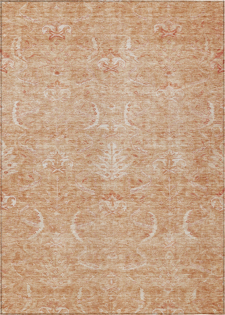 Piper Looms Chantille Damask ACN1083 Salmon Machine Washable Area Rug main image