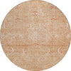 Piper Looms Chantille Damask ACN1083 Salmon Machine Washable Area Rug Round Main Image