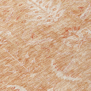 Piper Looms Chantille Damask ACN1083 Salmon Machine Washable Area Rug Swatch Image