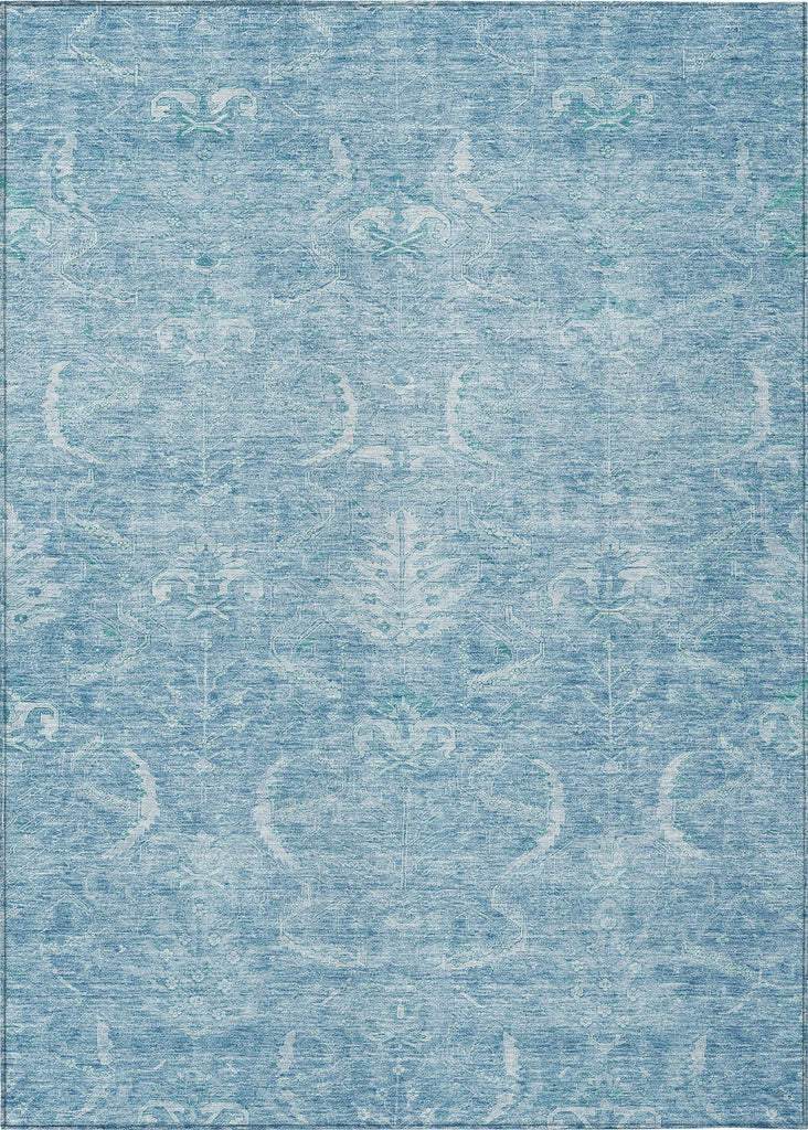 Piper Looms Chantille Damask ACN1083 Sky Machine Washable Area Rug main image