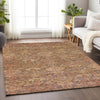 Piper Looms Chantille Damask ACN1084 Brown Machine Washable Area Rug Lifestyle Image Feature