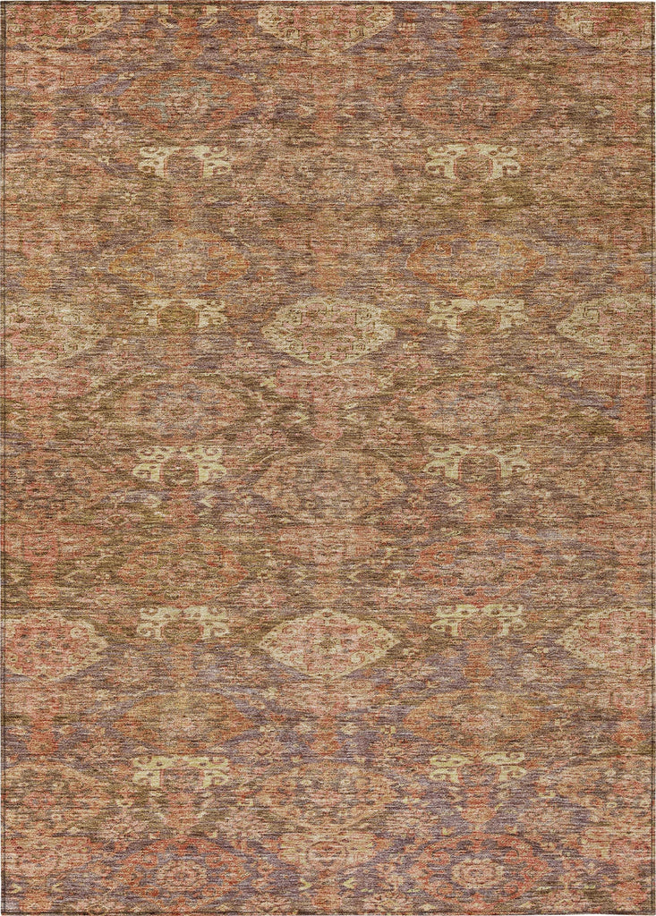 Piper Looms Chantille Damask ACN1084 Brown Machine Washable Area Rug main image
