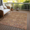 Piper Looms Chantille Damask ACN1084 Brown Machine Washable Area Rug Outdoor Lifestyle Image Feature