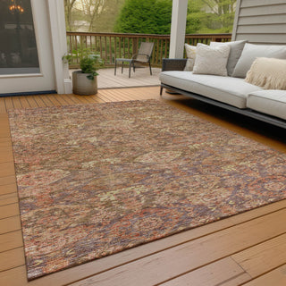 Piper Looms Chantille Damask ACN1084 Brown Machine Washable Area Rug Outdoor Lifestyle Image Feature