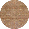 Piper Looms Chantille Damask ACN1084 Brown Machine Washable Area Rug Round Main Image