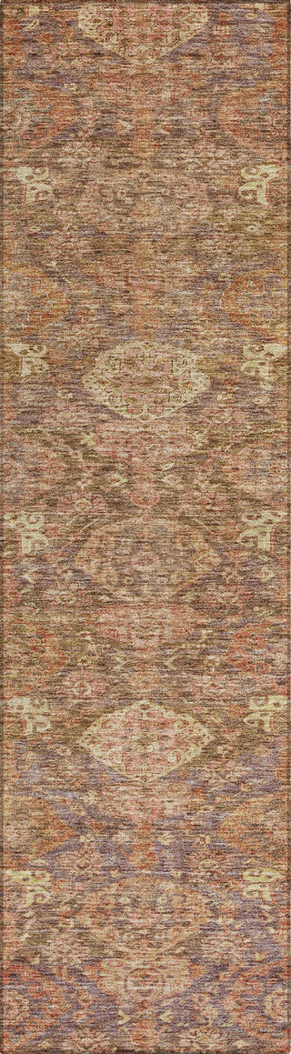Piper Looms Chantille Damask ACN1084 Brown Machine Washable Area Rug Runner Main Image