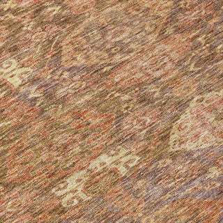 Piper Looms Chantille Damask ACN1084 Brown Machine Washable Area Rug Swatch Image